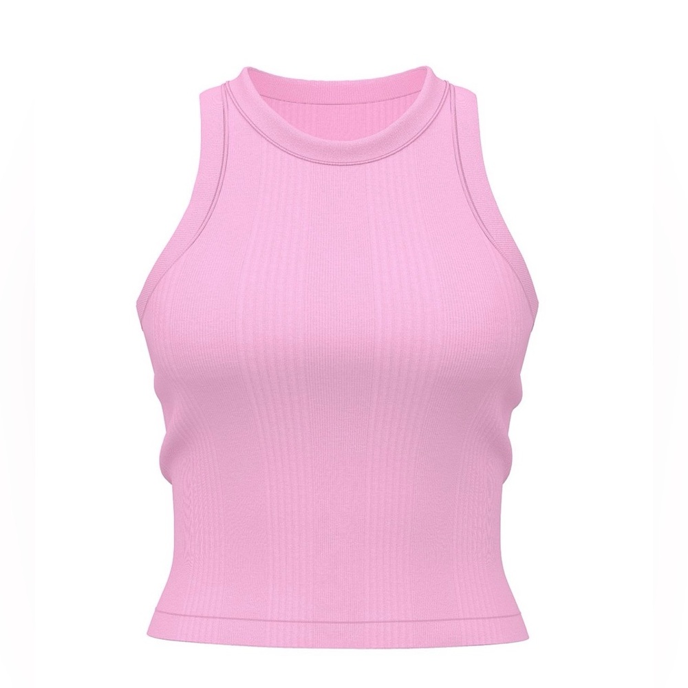 Victoria’s Secret PINK High Neck Tank w/ shelf bra- Pink NWT - Picture 1 of 3